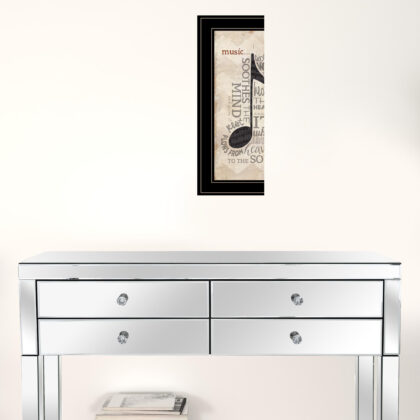 Music 5 Black Framed Print Wall Art