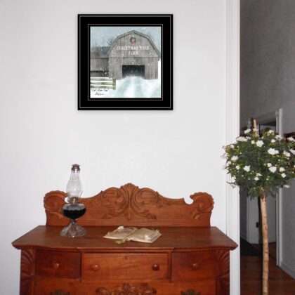 Cut Your Own Christmas Tree Black Framed Print Wall Art