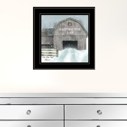 Cut Your Own Christmas Tree Black Framed Print Wall Art