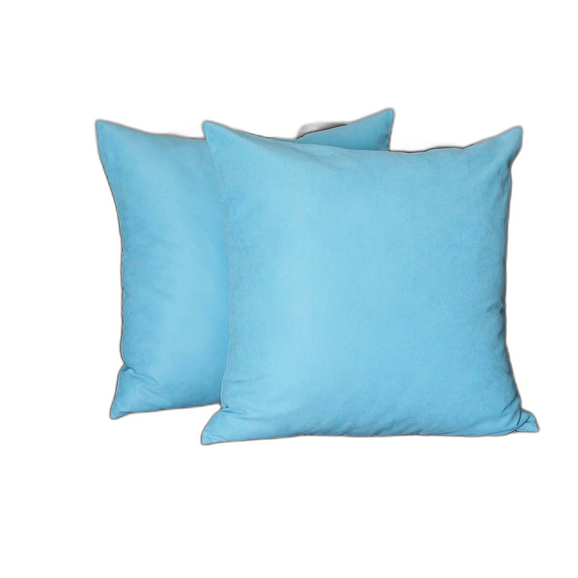Set Of Two 22" X 22" Sky Blue Polyester Zippered Pillow Cover - Image 4