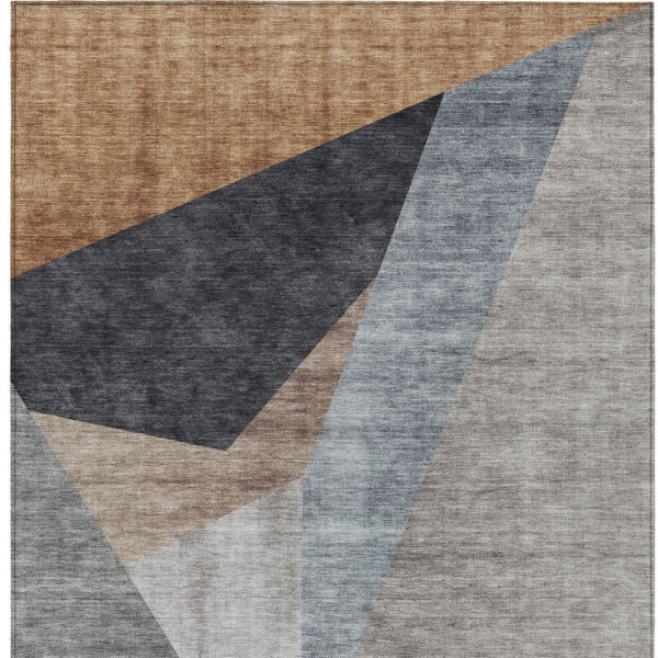10' X 14' Taupe Beige And Gray Abstract Washable Indoor Outdoor Area Rug