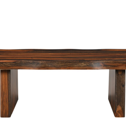 51" Dark Brown Solid Wood Coffee Table