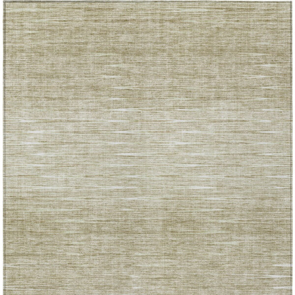 3' X 5' Khaki And Beige Abstract Washable Indoor Outdoor Area Rug