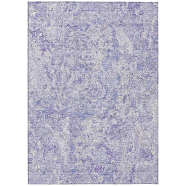 3' X 5' Plum Purple And Lavender Abstract Washable Indoor Outdoor Area Rug