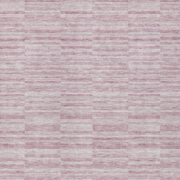 3' X 5' Blush Pink And Beige Striped Washable Indoor Outdoor Area Rug