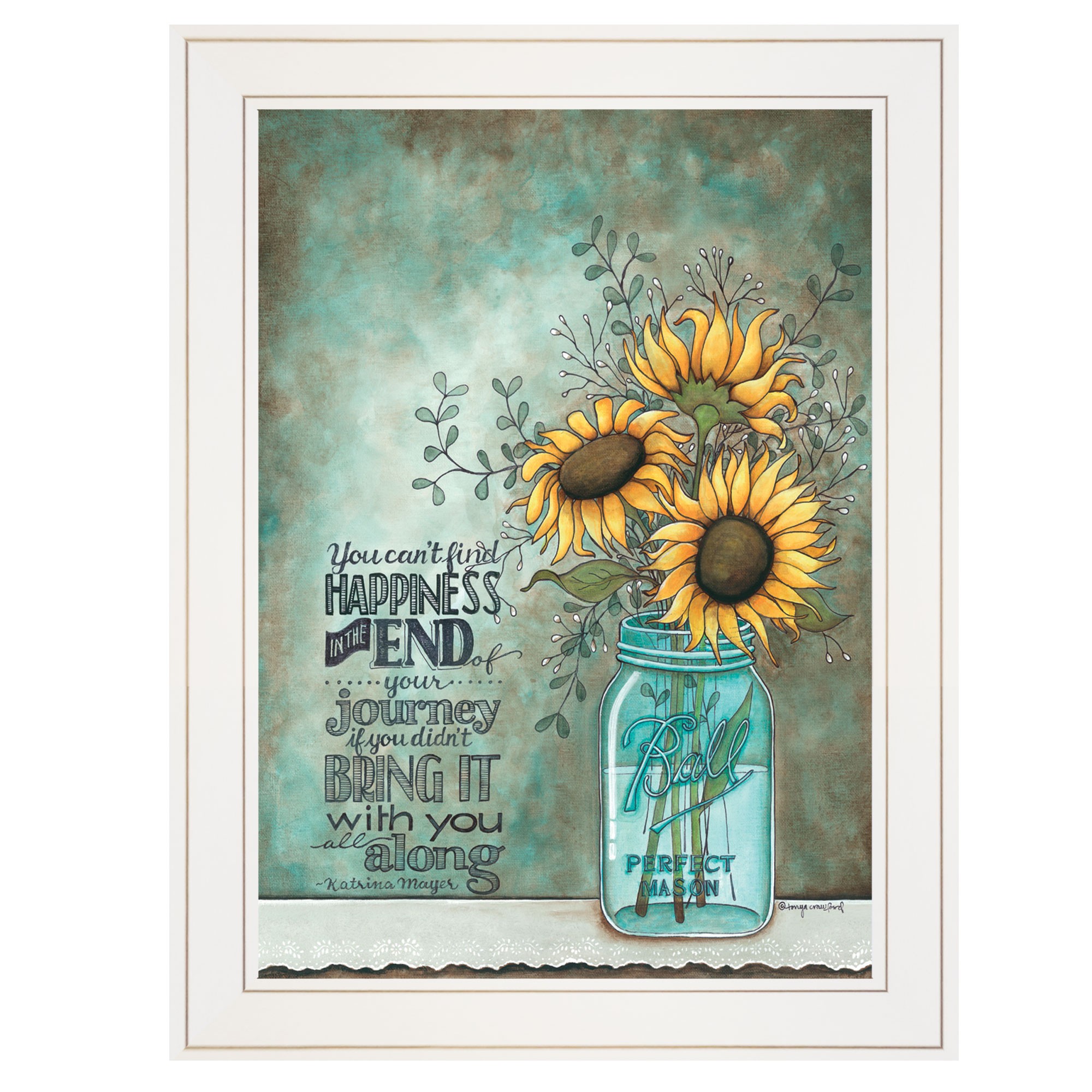 All Along 1 White Framed Print Wall Art - Image 3