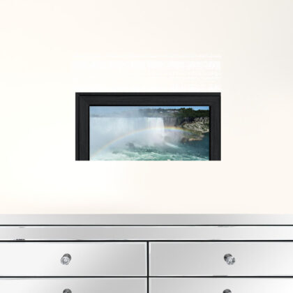Into The Mist Niagara Falls Black Picture Frame Print Wall Art