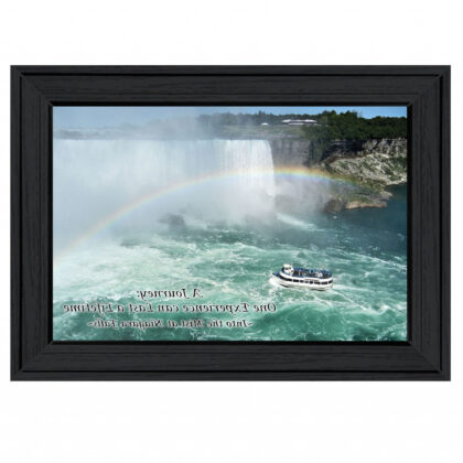 Into The Mist Niagara Falls Black Picture Frame Print Wall Art