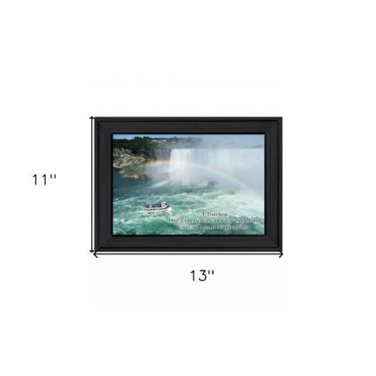 Into The Mist Niagara Falls Black Picture Frame Print Wall Art