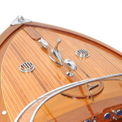 15" Wood Brown Riva Aquarama Speedboat Exclusive Display Case Edition Hand Painted Model Boat