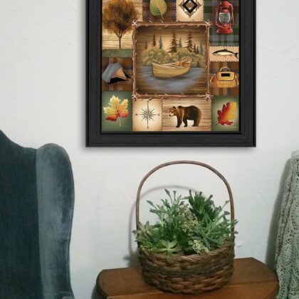 At The Lake 2 Black Framed Print Wall Art