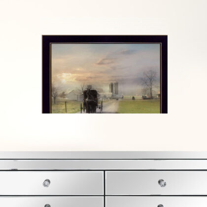 Morning Exercise 1 Black Framed Print Wall Art