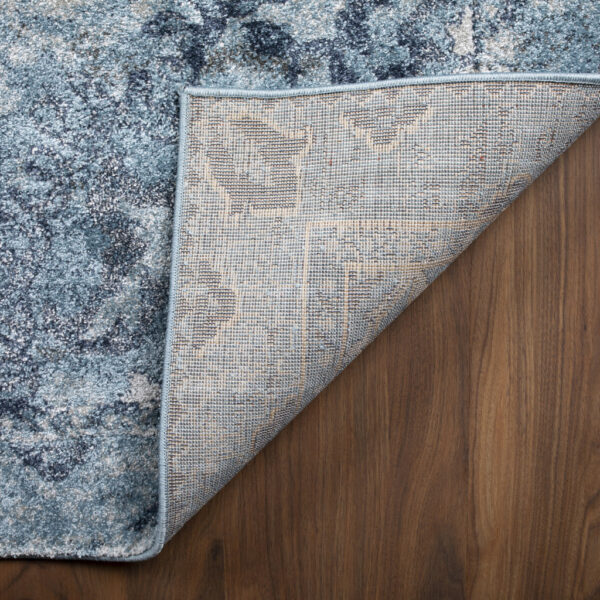 8' X 11' Blue Oriental Distressed Area Rug