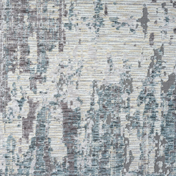 9' x 12' Gray and Ivory Abstract Area Rug
