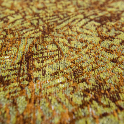 9' X 13' Green and Brown Abstract Non Skid Area Rug