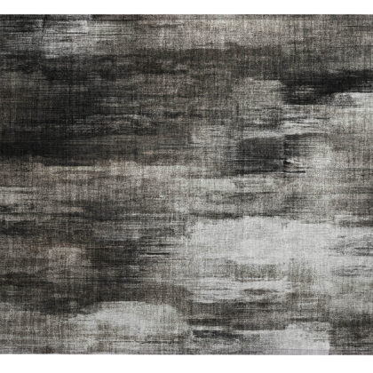 2' X 3' Gray and Black Abstract Washable Non Skid Indoor Outdoor Area Rug
