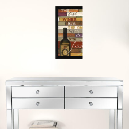 The Best Wine 1 Black Framed Print Wall Art