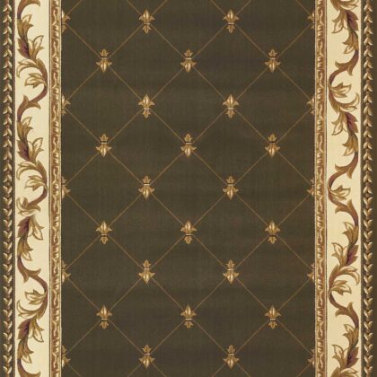 2' x 3' Green and Ivory Trellis Area Rug