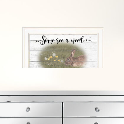 Some See A Weed 1 White Framed Print Wall Art
