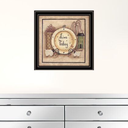 Live Today 2 Black Framed Print Wall Art