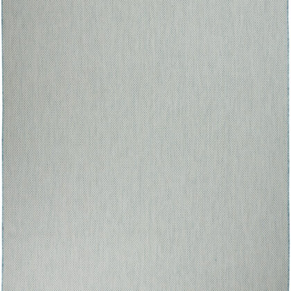 9' X 12' Aqua and Ivory Indoor Outdoor Area Rug