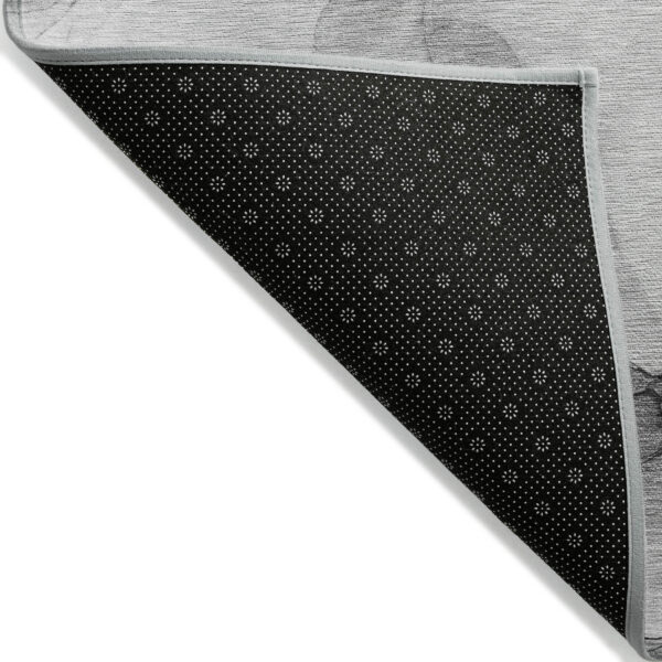 10' X 14' Gray Abstract Washable Non Skid Indoor Outdoor Area Rug