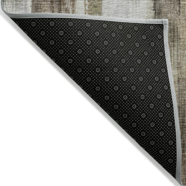 3' X 5' Chocolate Abstract Washable Non Skid Indoor Outdoor Area Rug