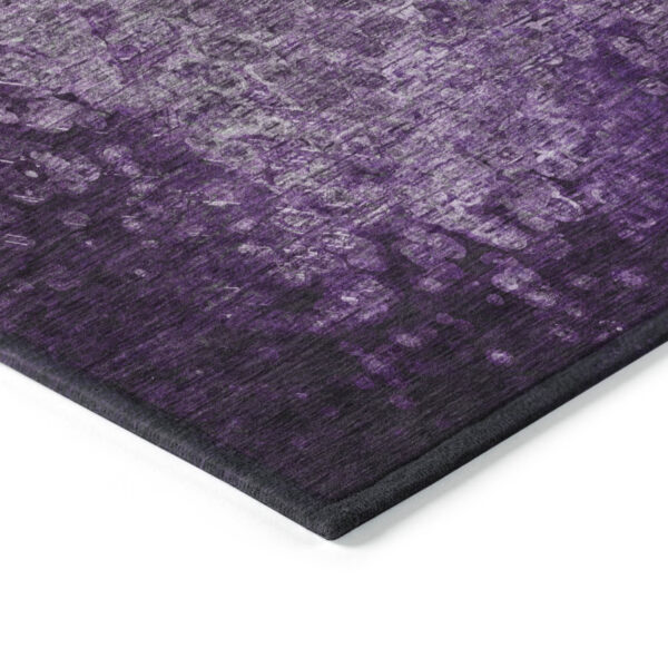 5' X 8' Purple Washable Non Skid Indoor Outdoor Area Rug