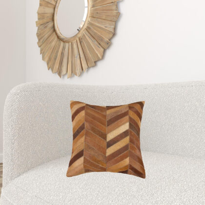 18" X 18" X 5" Tan  Pillow