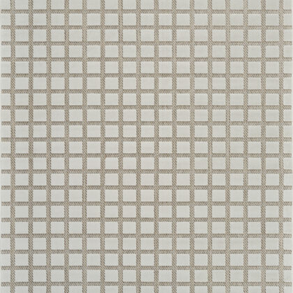 5' X 7' Cream and Beige Geometric Distressed Indoor Outdoor Area Rug