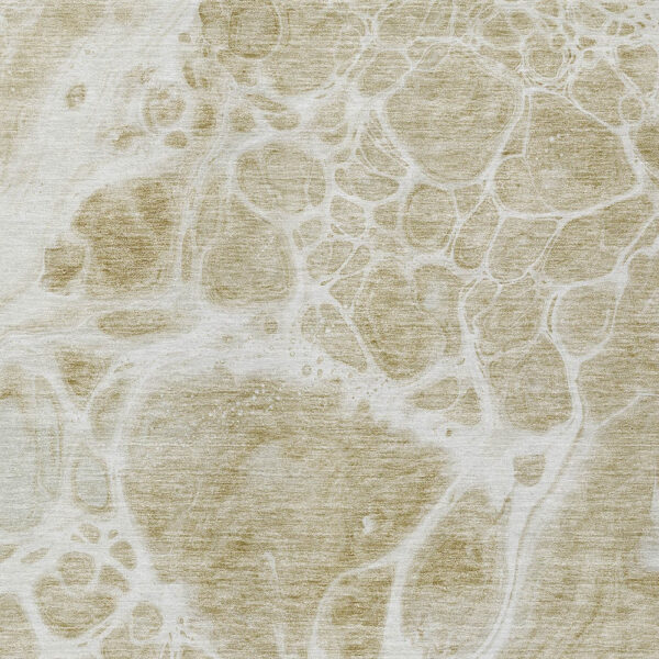 3' X 5' Taupe Beige And Ivory Nautical Washable Indoor Outdoor Area Rug