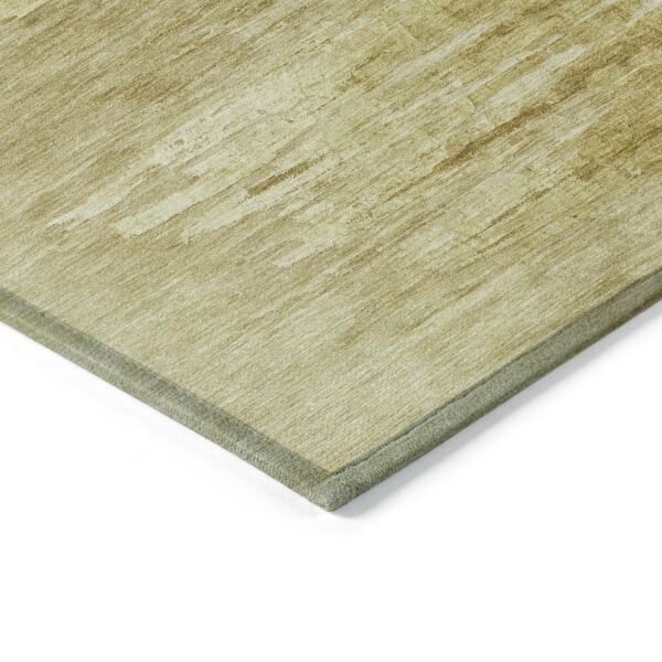 10' X 14' Gold And Wheat Abstract Washable Indoor Outdoor Area Rug
