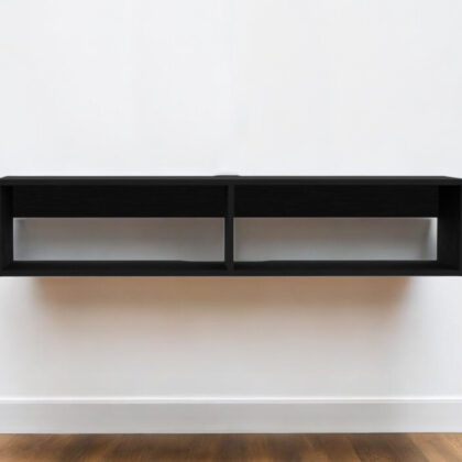 48" Black Floating Mount Entertainment Center