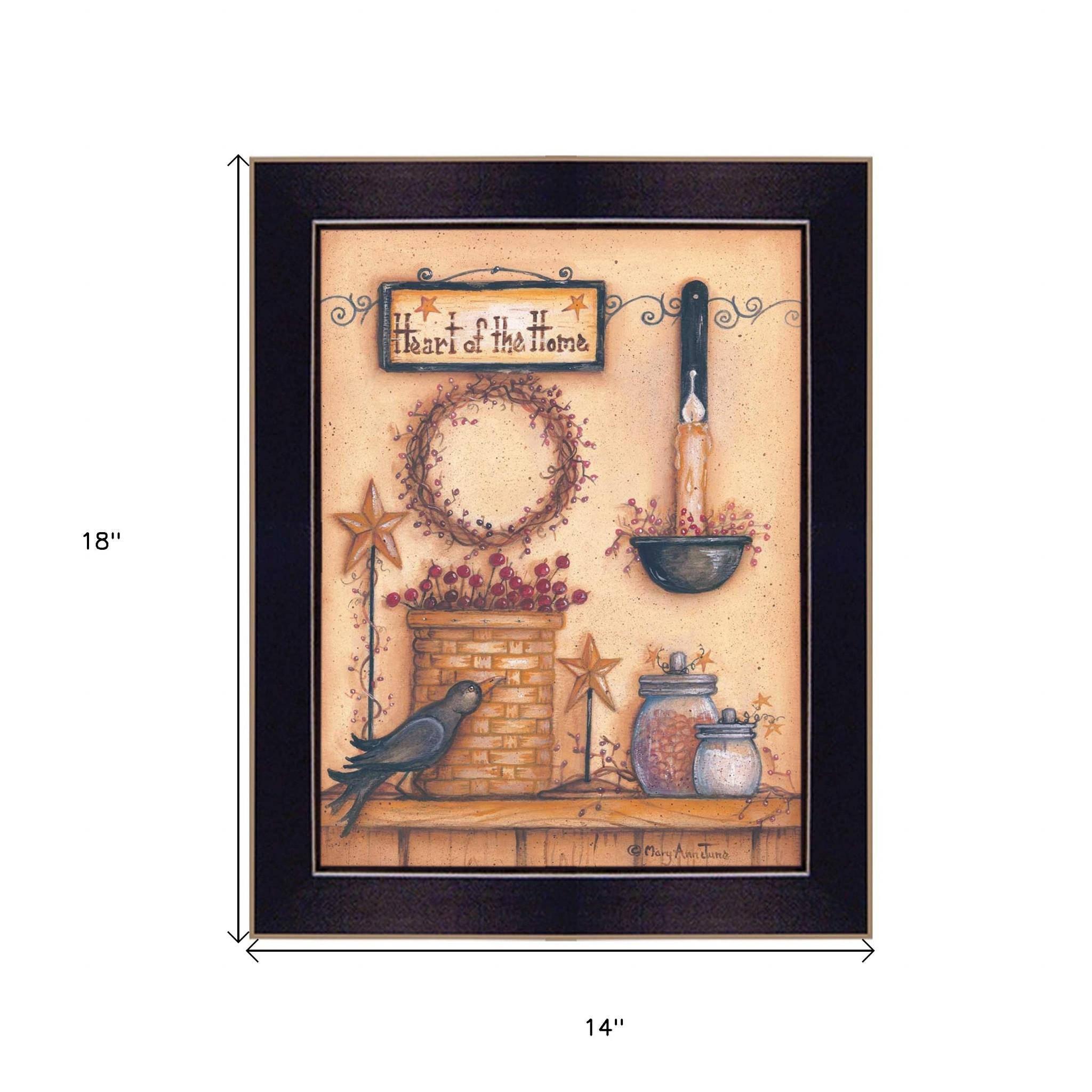 Heart Of The Home 5 Black Framed Print Wall Art - Image 2