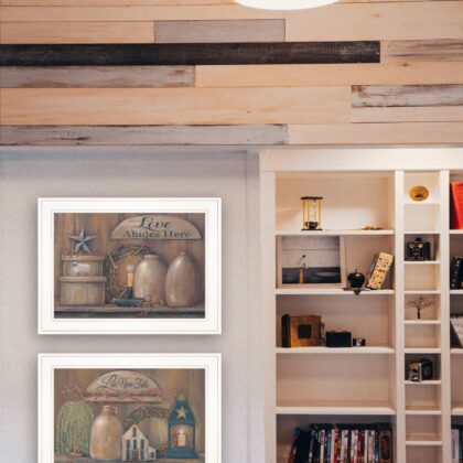 Set Of Two Americana Country Love Sentiment Framed Print Wall Art