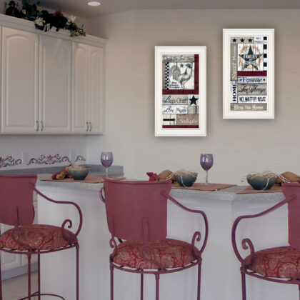 Set Of Two Family Wisdom 1 White Framed Print Wall Art