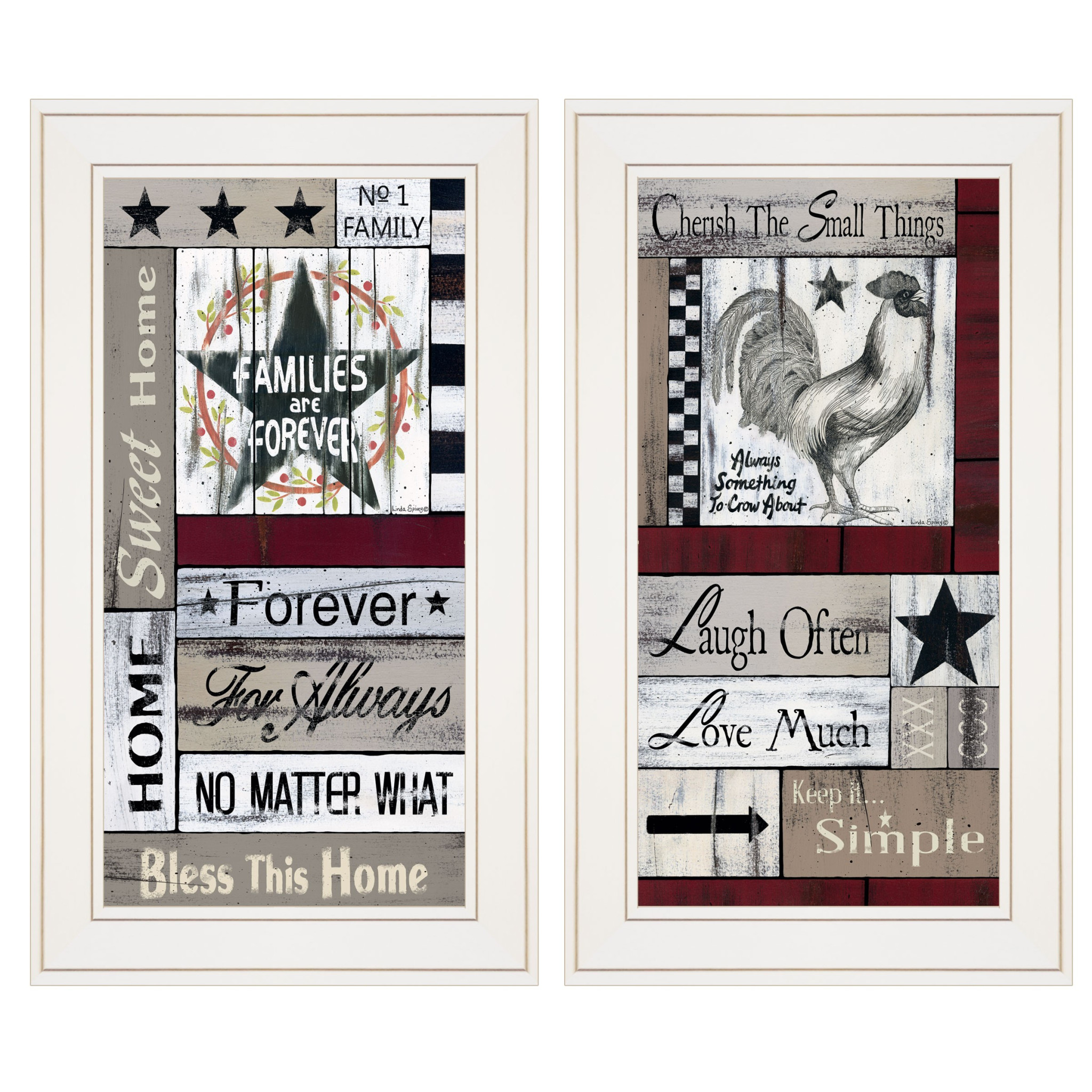 Set Of Two Family Wisdom 1 White Framed Print Wall Art - Image 5