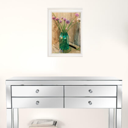 Country Chives 1 White Framed Print Wall Art