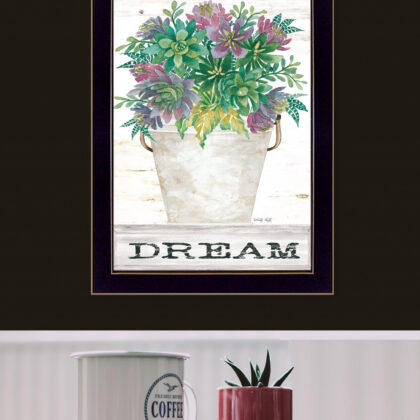 Dream Succulents 1 Black Framed Print Wall Art