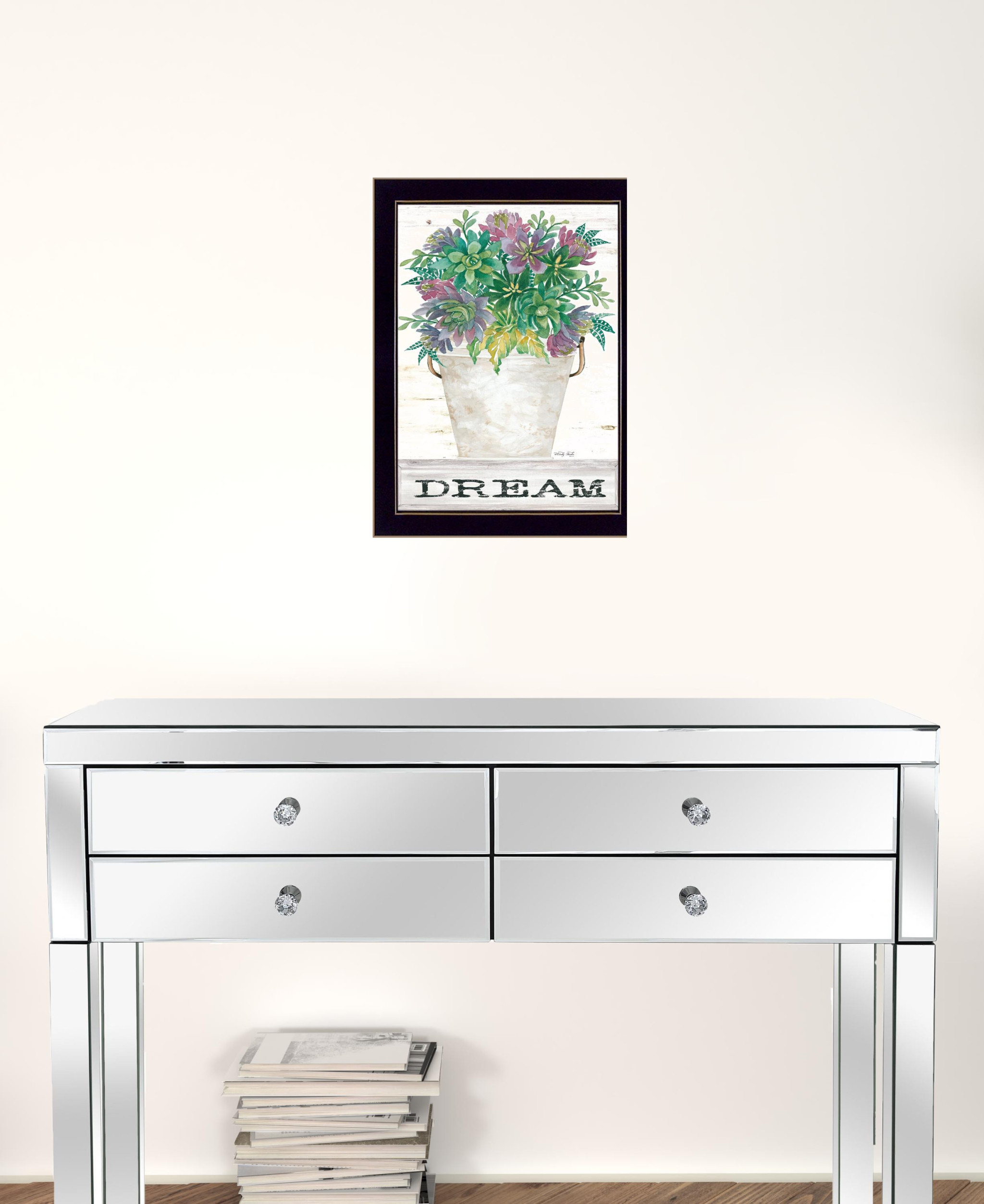 Dream Succulents 1 Black Framed Print Wall Art - Image 3