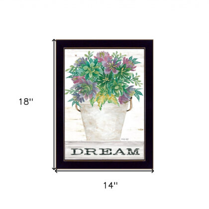 Dream Succulents 1 Black Framed Print Wall Art