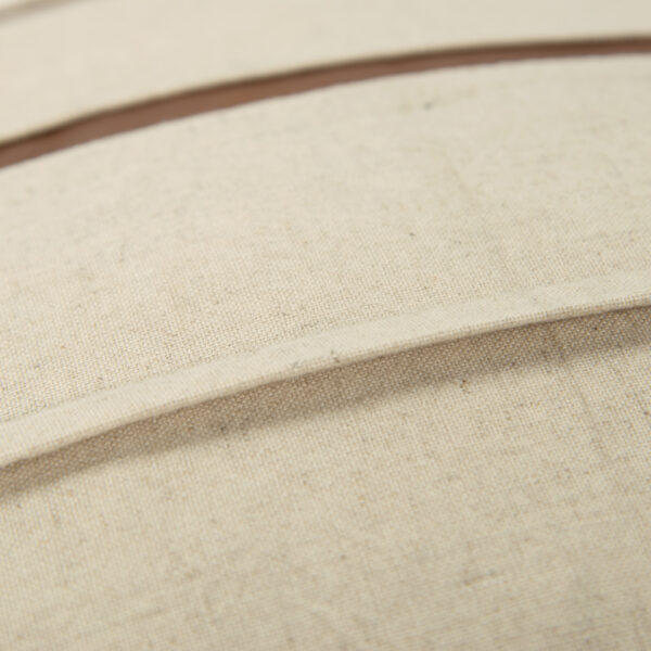 20" X 20" Ivory and Brown Striped Cotton Blend Zippered Pillow