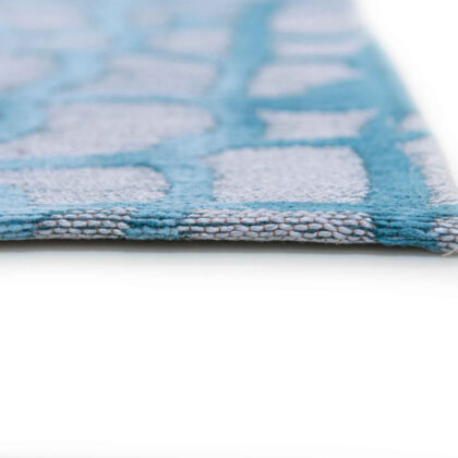 8' x 11' Blue and Gray Abstract Non Skid Area Rug