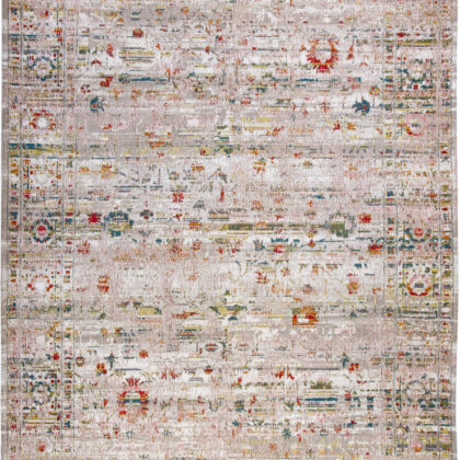 7' x 9' Gray and Brown Oriental Non Skid Area Rug