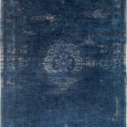 7' x 9' Blue and Gray Medallion Non Skid Area Rug