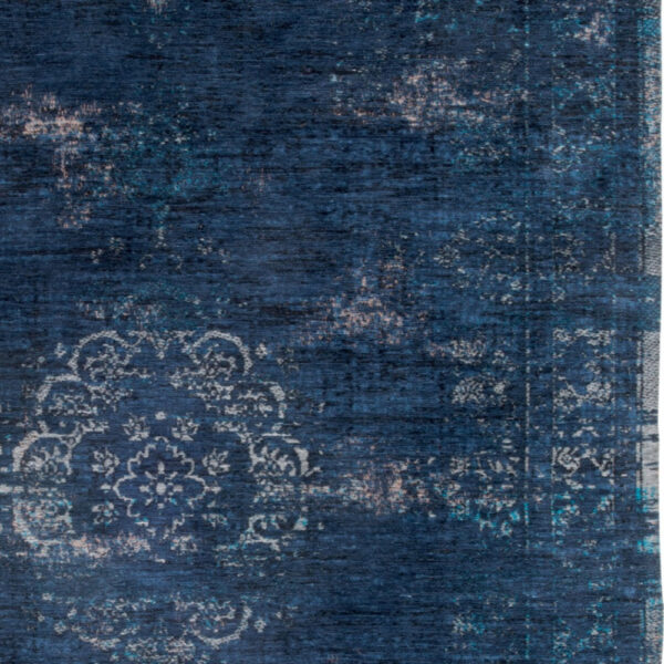 7' x 9' Blue and Gray Medallion Non Skid Area Rug