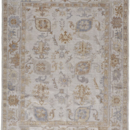 2' X 3' Ivory and Tan Medallion Handmade Distressed Indoor Outdoor Area Rug