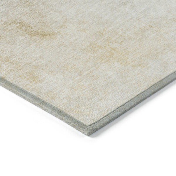 9' X 12' Taupe Beige And Ivory Ombre Washable Indoor Outdoor Area Rug