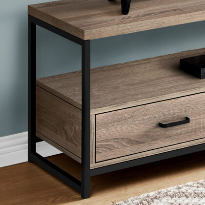 47" Deep Taupe Cabinet Enclosed Storage TV Stand