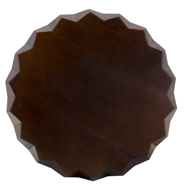 29" Brown Solid Wood Octagon Coffee Table